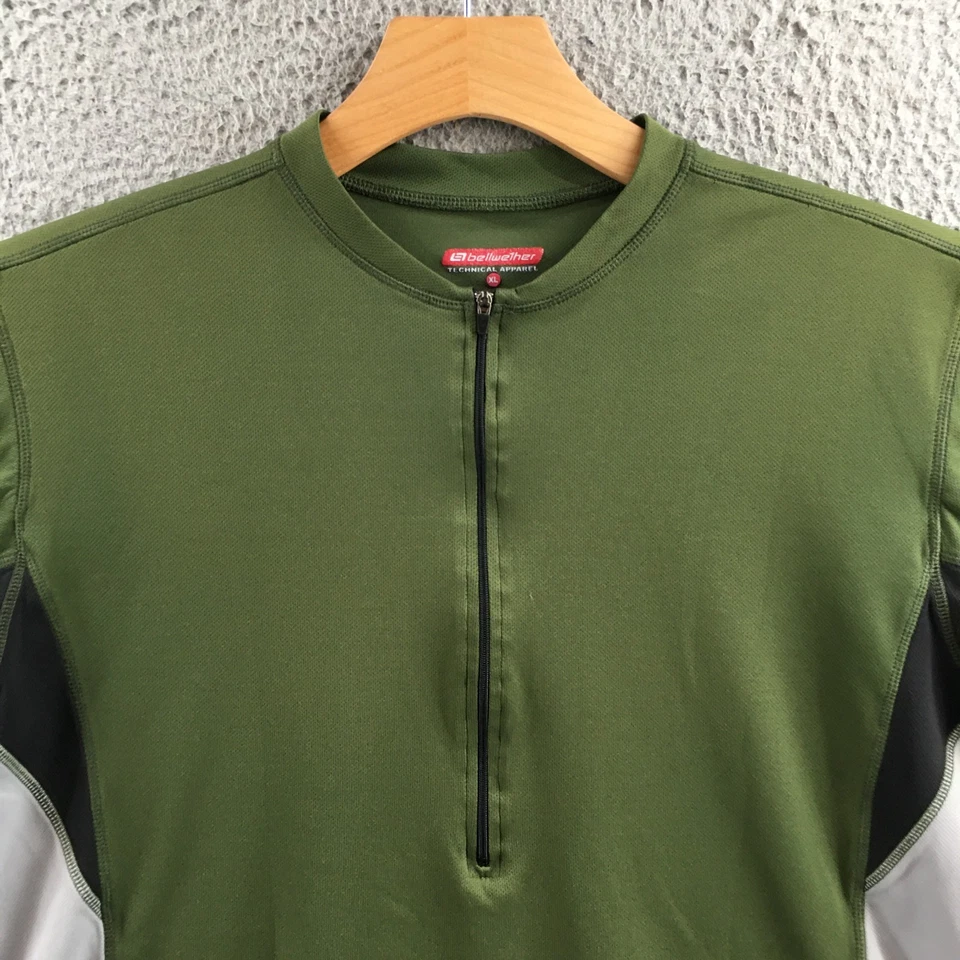 Jersey de ciclismo Bellwether para hombre XL verde manga corta cuarto cremallera pulóver ciclismo Foto 2 de 4