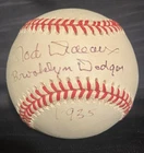 Rod Dedeaux Brooklyn Dodgers USC Signed National League Leonard Coleman Baseball