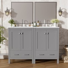 48"Bathroom Vanity w/Integrated Undermount Sink,Storage Cabinet,Soft-Close Doors