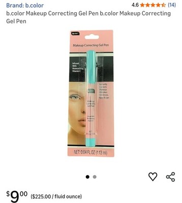 B Color Makeup Correcting Gel Pen 0.04oz New Unopened Package 
