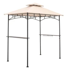Garden Winds Replacement Canopy 8' X 5' for Heathermoore Grill Gazebo In Beige