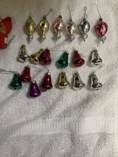Vintage Christmas Ornaments lot  45 pieces. Mini 