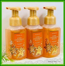 3 Bath Body Works ICED CINNAMON ROLLS Gentle Foaming Hand Soap LOT Ship Today