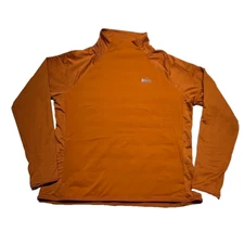 REI Base Layer Mens XL Nylon Insulated Stretch Orange Long Sleeve High Neck