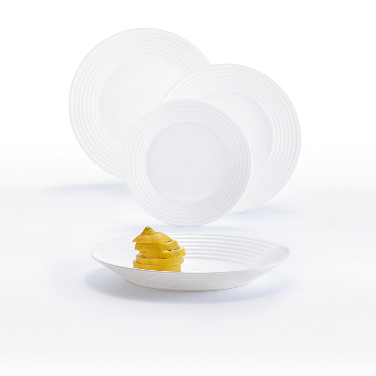 Luminarc Harena Vajilla Opal 18 Piezas - 6 Personas Blanco