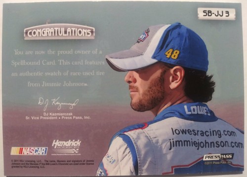 Jimmie Johnson swatch racing card #1 - Bild 2 von 2