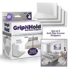 Grip N Hold Bed Sheet Holder | Discrete Heavy Duty Sheet Holder 360 Degree Bed S