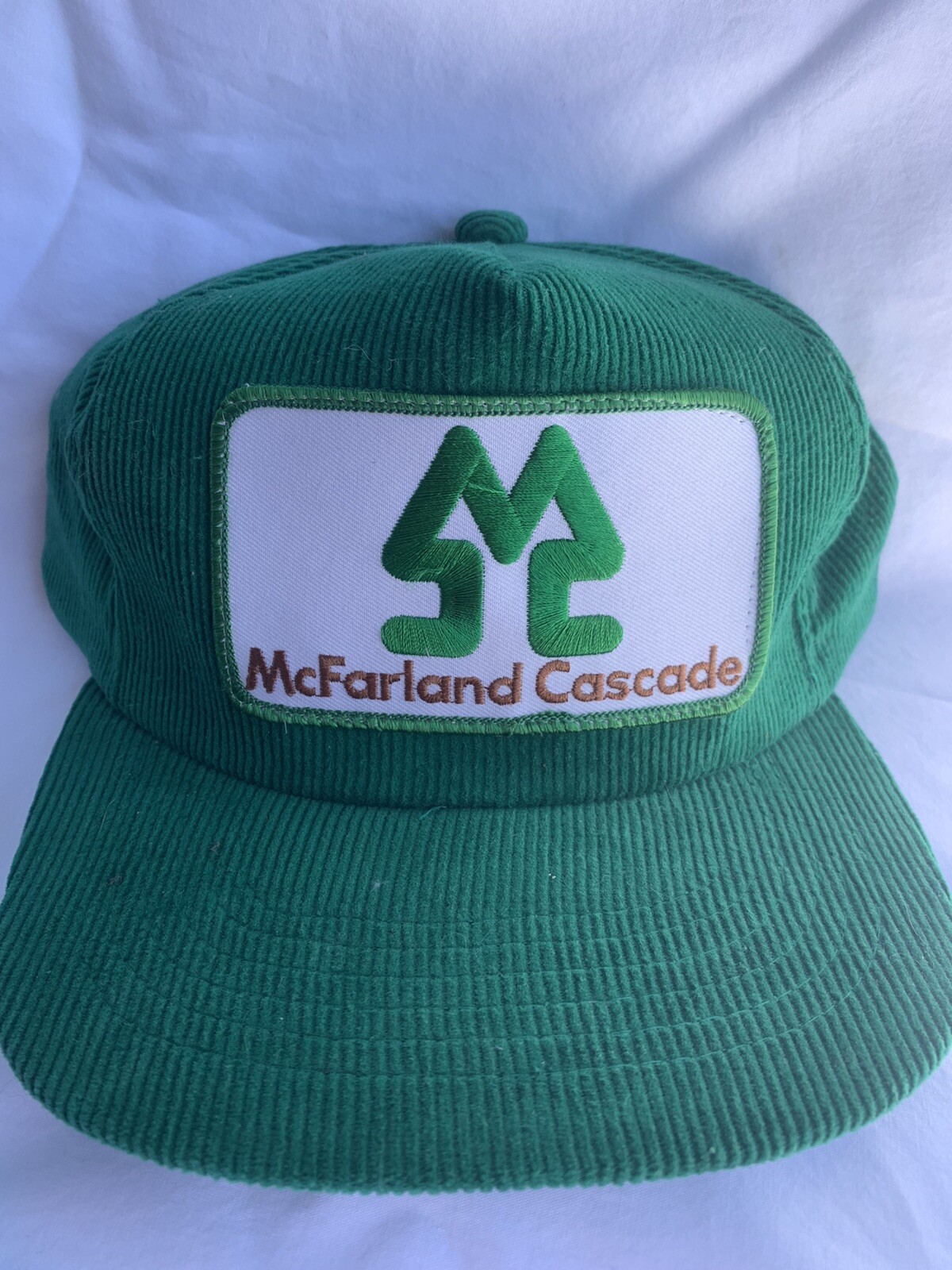 RARE Mcfarland Cascade corduroy Patch Snapback 1970… Gem