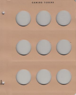 Dansco Extra Page Gaming Tokens 9 Slots 38mm New Free US Shipping Deal