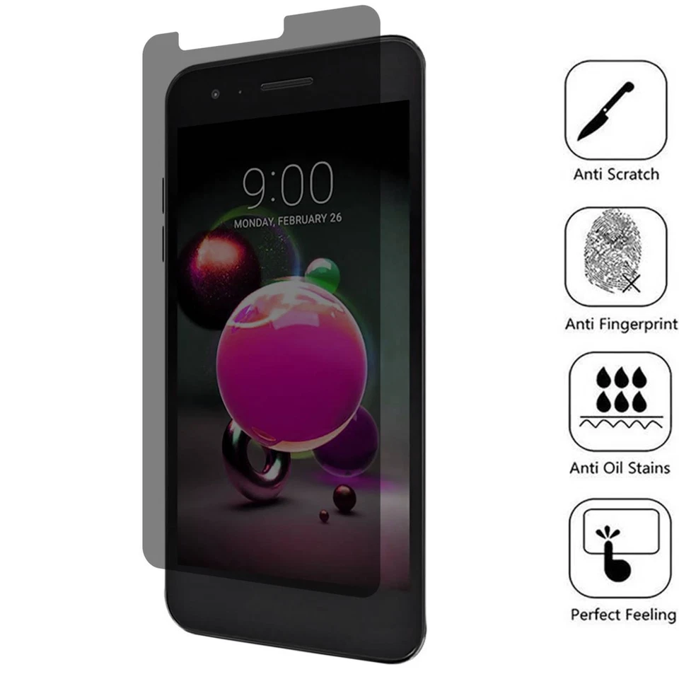 2 件装 [BISEN] 隐私防间谍屏幕保护膜 防护罩 适用于 LG K8 (2018) — 第 2/3 张图片