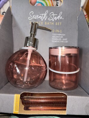 Seventh Studio 3 Piece Bath Set-light Pink In Color