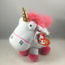 TY 6" Beanie Baby Plush Toy Stuffed Animal - FLUFFY (Unicorn) (Despicable Me 3)