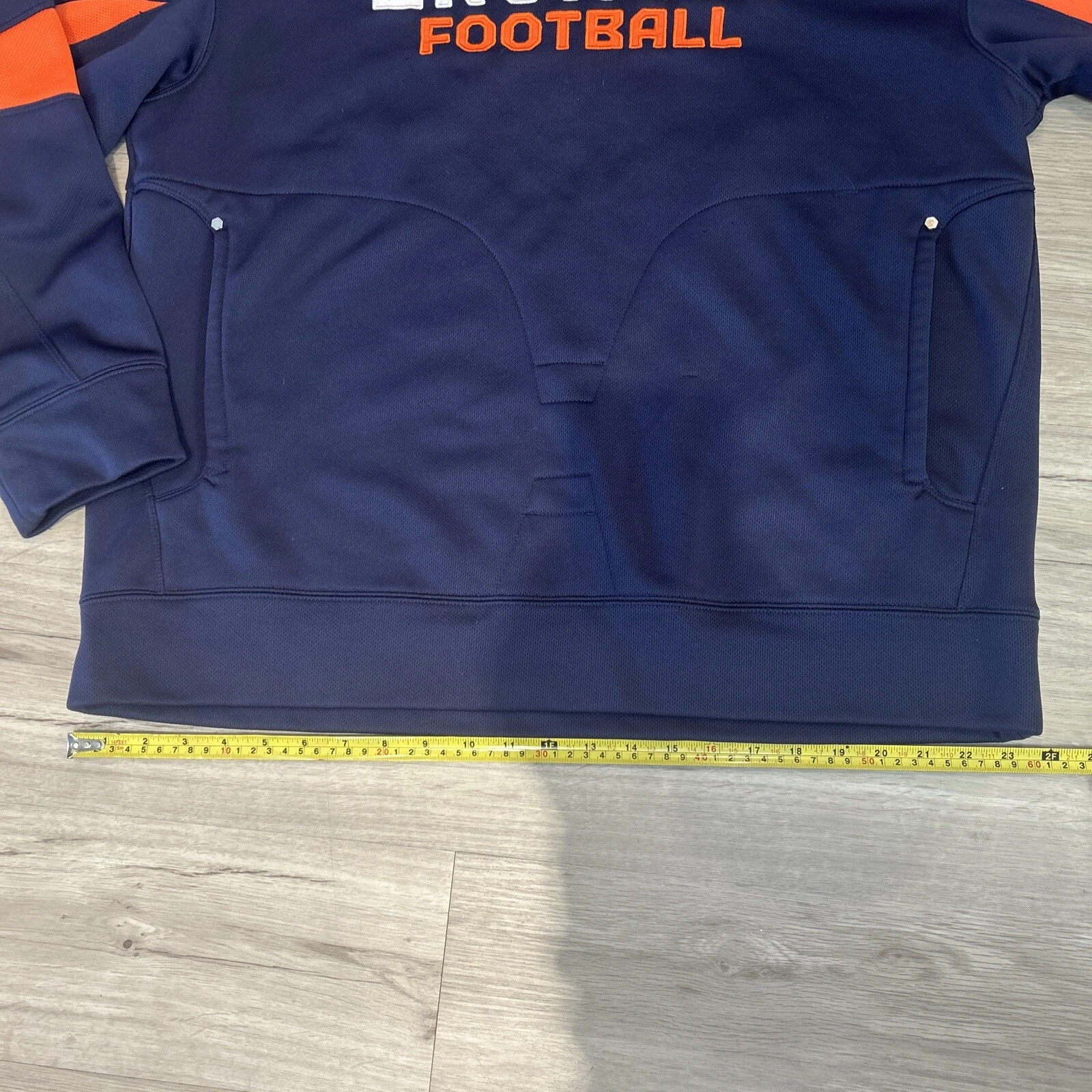 VETEMENTS Felpa con cappuccio pullover Reebok Apparel Denver Broncos blu navy uomo large