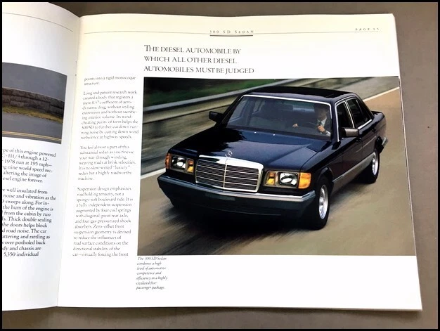 1985 Mercedes Benz S-Class 38-page Brochure Catalog 380SL 500SEC 500SEL 380SE - Изображение 4 из 4