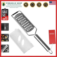 Razor-Sharp Stainless Steel Zester Grater - Perfect for Cheese & Potatoes
