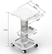 3 Tiers ABS Aluminum Alloy Medical Cart Mobile Lab Trolley Hospital Utility