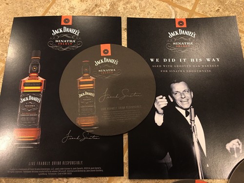 Juego de 7 posavasos y postales Frank Sinatra/Jack Daniels de doble cara - Imagen 3 de 3