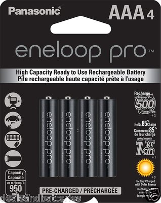 #ad Newest Panasonic Eneloop Pro AAA NiMH 950mAh Rechageable Batteries 4 Pack $20.49