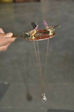 Vintage Meccanico Gallo Pappa Grani Litho Scatola di Latta Giocattolo, Giappone