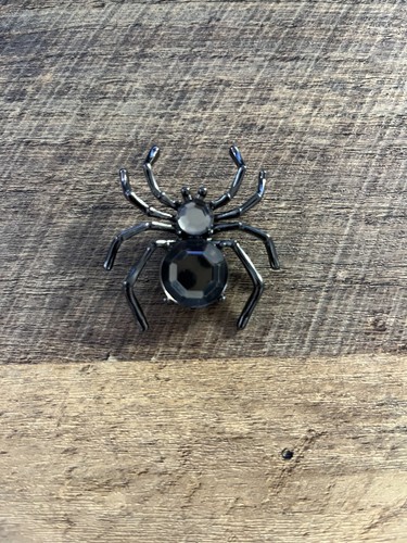 Spinne Anstecknadel/Brosche Silber mit zwei Steinen