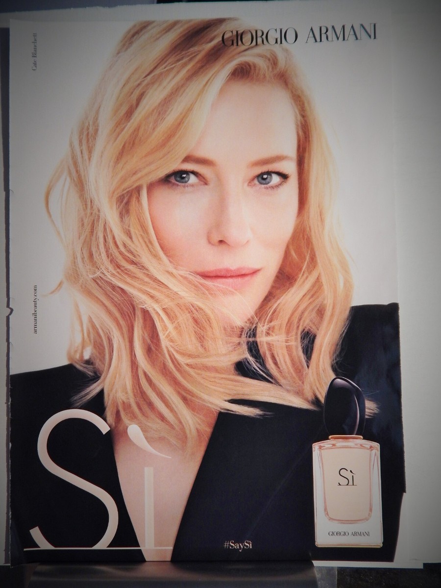 KATE BLANCHETT FOR ARMANI SI FRAGRANCE FINE FASHIONS ORIG VTG 2015