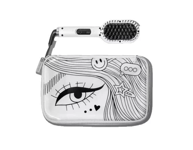 White Ceramic Hair Straightening Brushes Irons