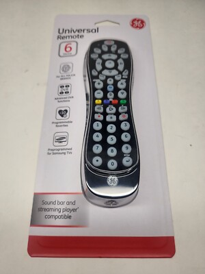 GE 6 Device Universal Remote Works With All Major Brands Sound Bars Streaming 