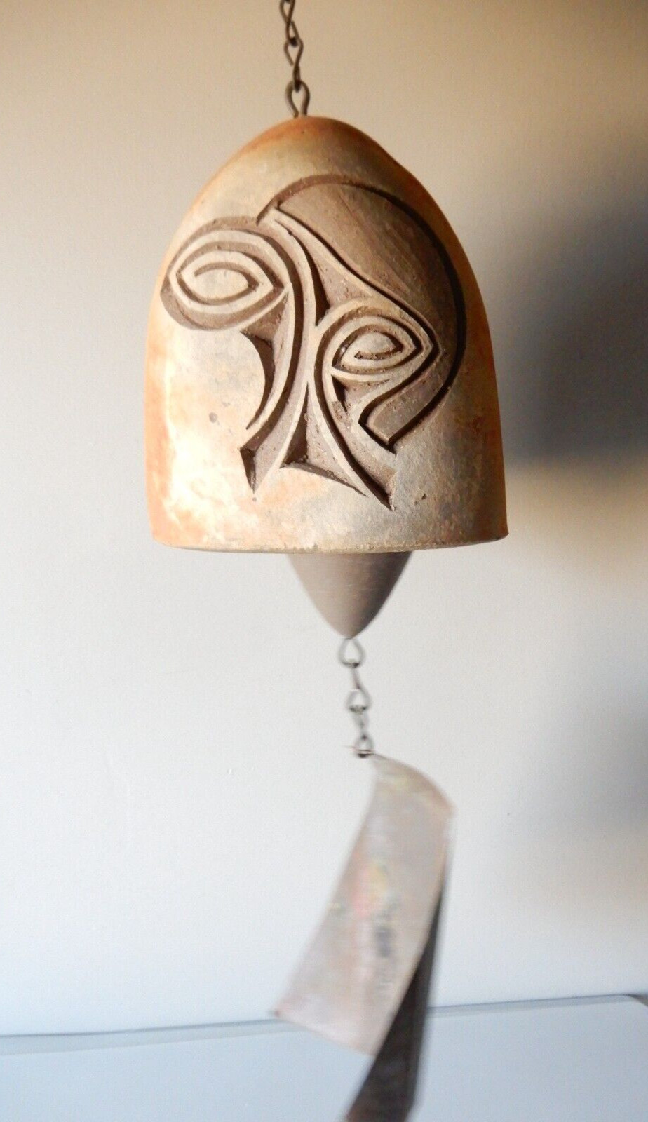 Paolo Soleri Cosanti Arcosanti 6" Ceramic Pottery Windchime Wind Bell, SIGNED