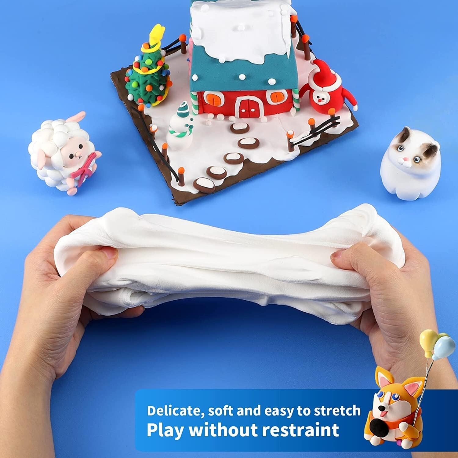 Non-Toxic White Air Dry Clay - Perfect Crafting Material for Kids' Imagination