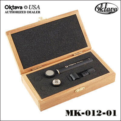 Oktava MK-012-01 HyperCardioid Capsule Mic Kit - Black - New - Wood Jewelers Box