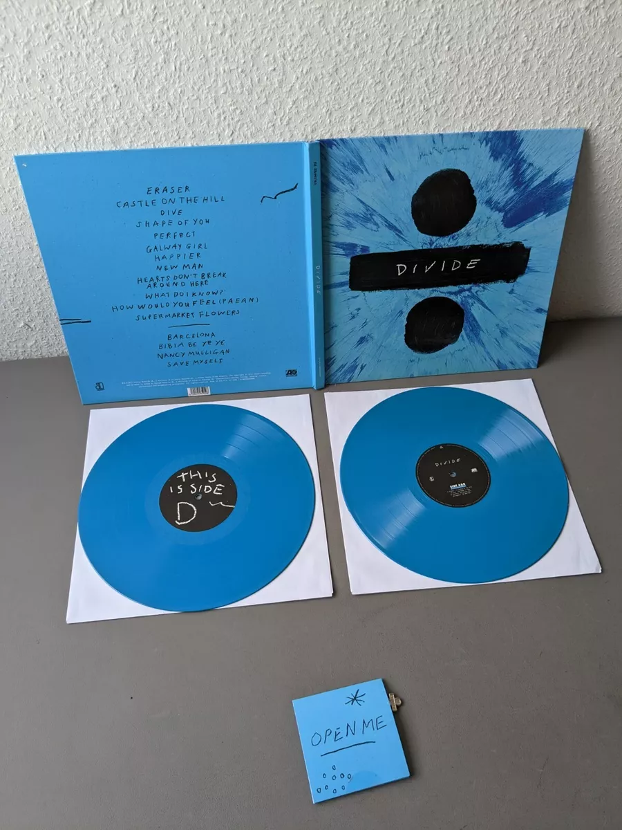 ED SHEERAN blue Vinyl BOOK 2LP + CD + Necklace Divide (2017) | eBay