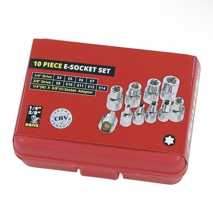 11 Pcs E-Torx Socket Set Star Rail External Torx External Torx Socket Reverse - Foto 9