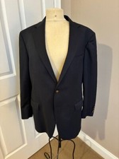 Vintage-Hart Schaffner Marx Blue Blazer 46S-Made in USA