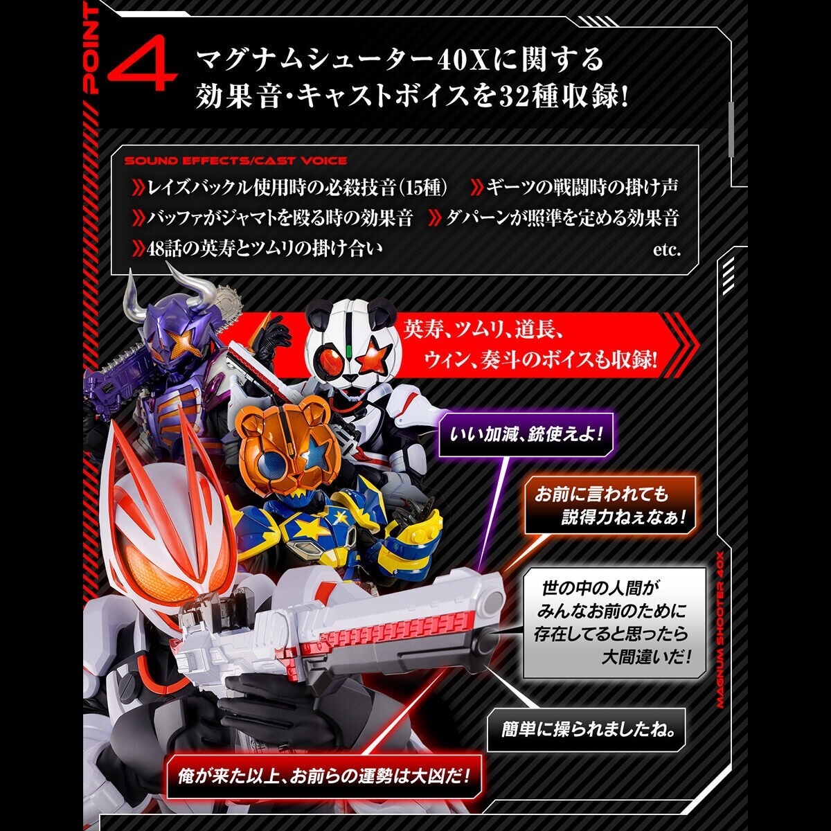 PREMIUM DX Magnum Shooter 40X Kamen Rider Geets Bandai from JAPAN