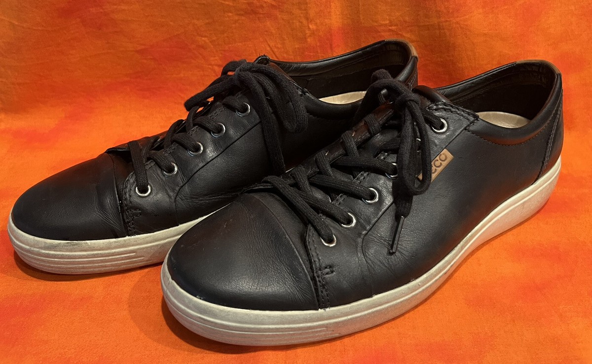 Ecco Shoes Mens Soft 7 Lace Up Sneakers Comfort Black Leather Casual 9.5/10 Ecco Men main image 3