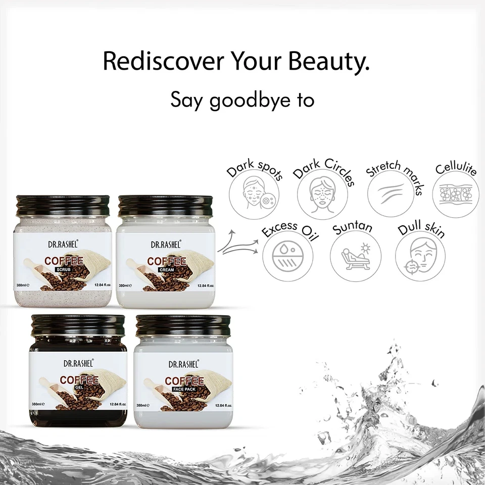 DR.RASHEL COFFEE PACK OF 4 (SCRUB, GEL, CREAM & FACEPACK) - 1520 ml - Image 3 of 4
