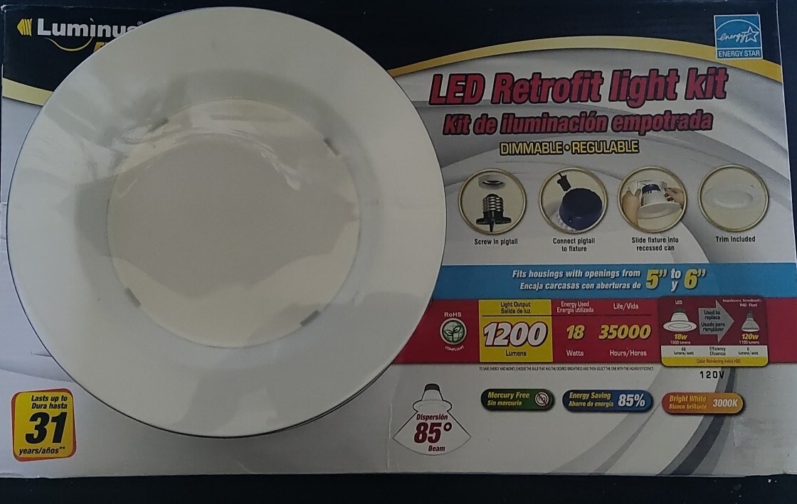 LED Retrofit Light Kit Dimmable 5”6” Luminus EXT 695680 eBay