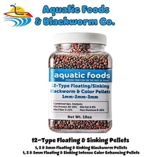 12-Type Floating & Sinking Blackworm & Intense Coloring Pellets Jar
