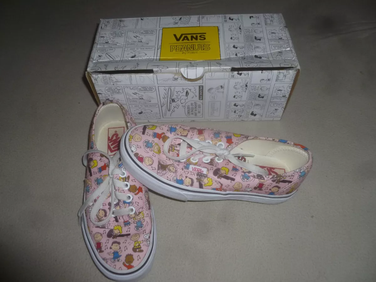 VANS SHOES PEANUTS PINK DANCE PARTY MENS SIZE 3.5 WOMENS 5.0 SHOES