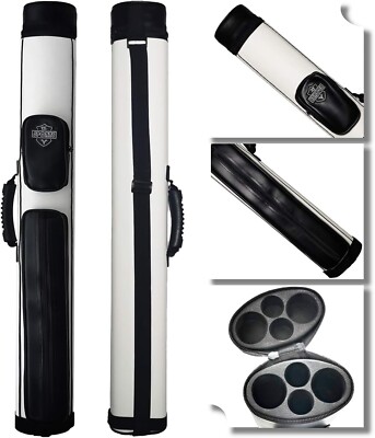 By Sports 2X2 Hard Cue Case Oval Pool Cue Billiard Stick Carrying Case
