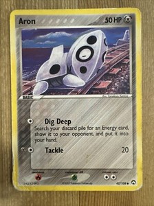 Aron 42/108 ex Power Keepers DMG Pokémon Card