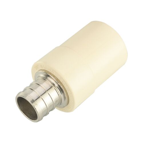 2 PIEZAS EFIELD 3/4"" PEX x 3/4"" CPVC acoplamiento de transición latón púas engarce - Imagen 3 de 7
