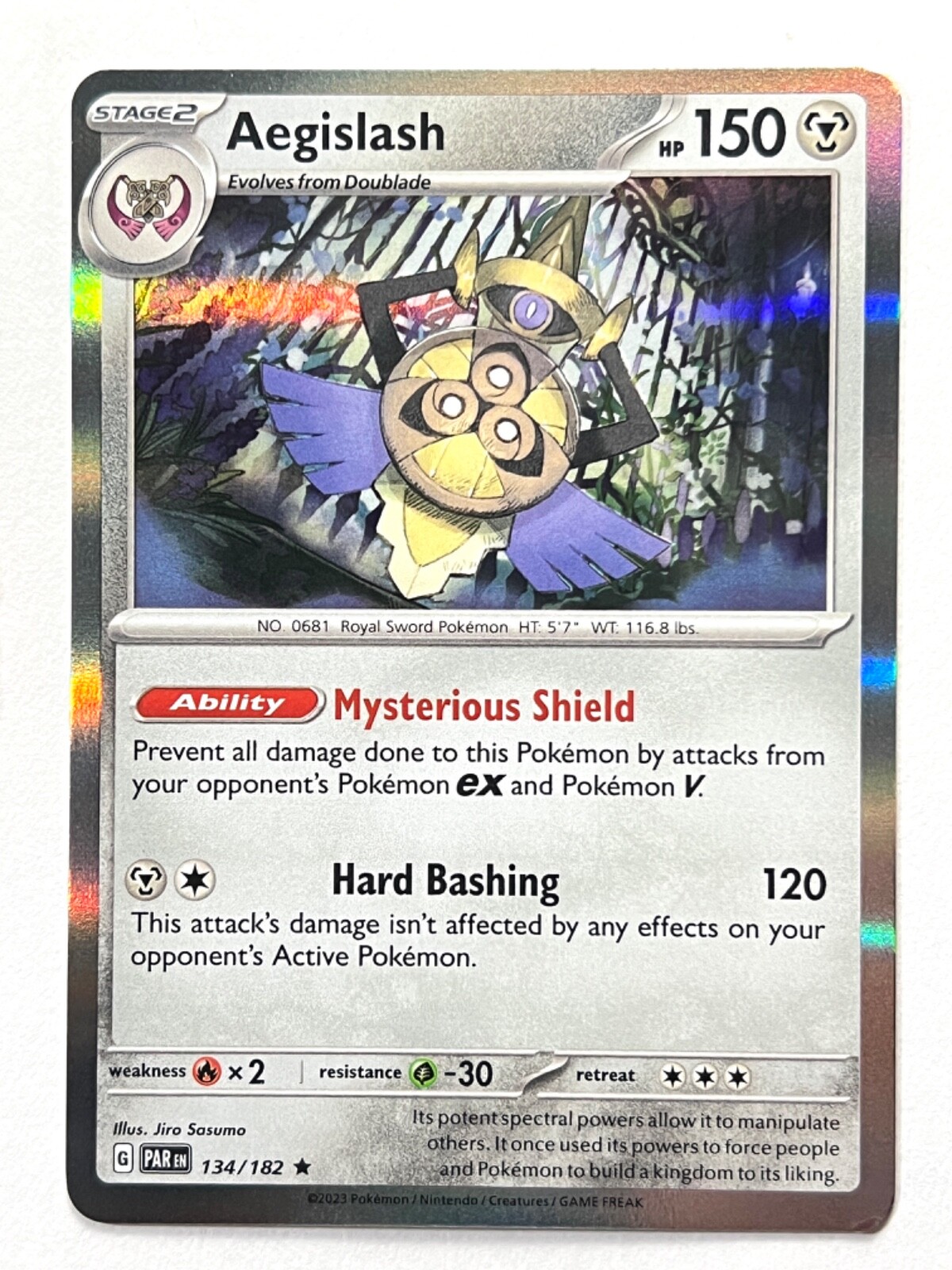 Aegislash 134/182 Holo Rare Paradox Rift Pokemon TCG - Pack Fresh - Near Mint NM