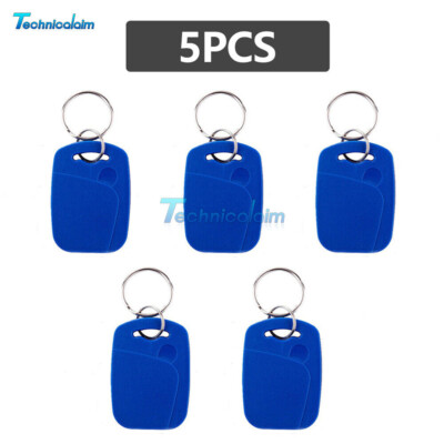 5pcs 125Khz 13.56Mhz  TK4100 ID & FM1108 IC Dual Chip RFID NFC Keytag Key Fob