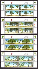 M25905 Namibia 2000 SG873/6 Trees in IMPRINT & TRAFFIC LIGHT blocks of 4. UMM