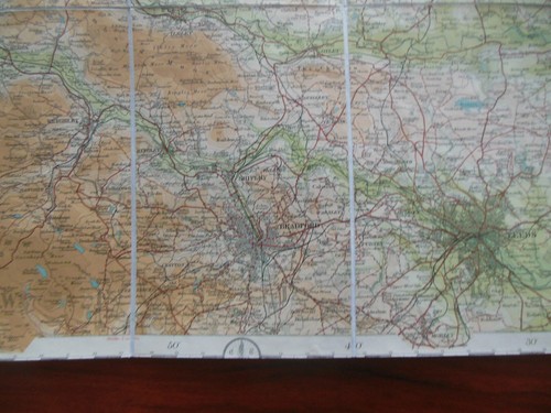 Vintage Bartholomew Folding Map; Harrogate, Yorkshire (c1930s) Stanford Motor 6 - Picture 4 of 9