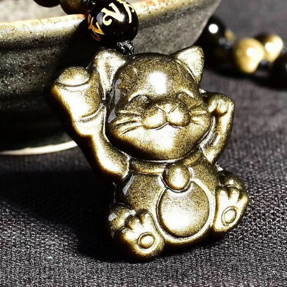 Lucky cat necklace clearance