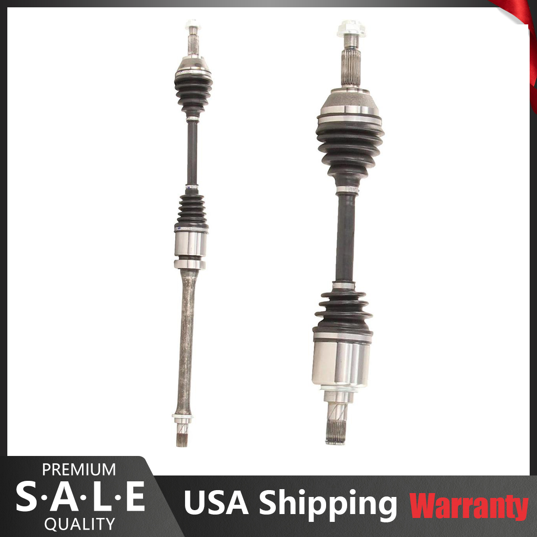 TrakMotive Pair Set of 2 Front CV Axle Shafts For Ford Fiesta Std Asp