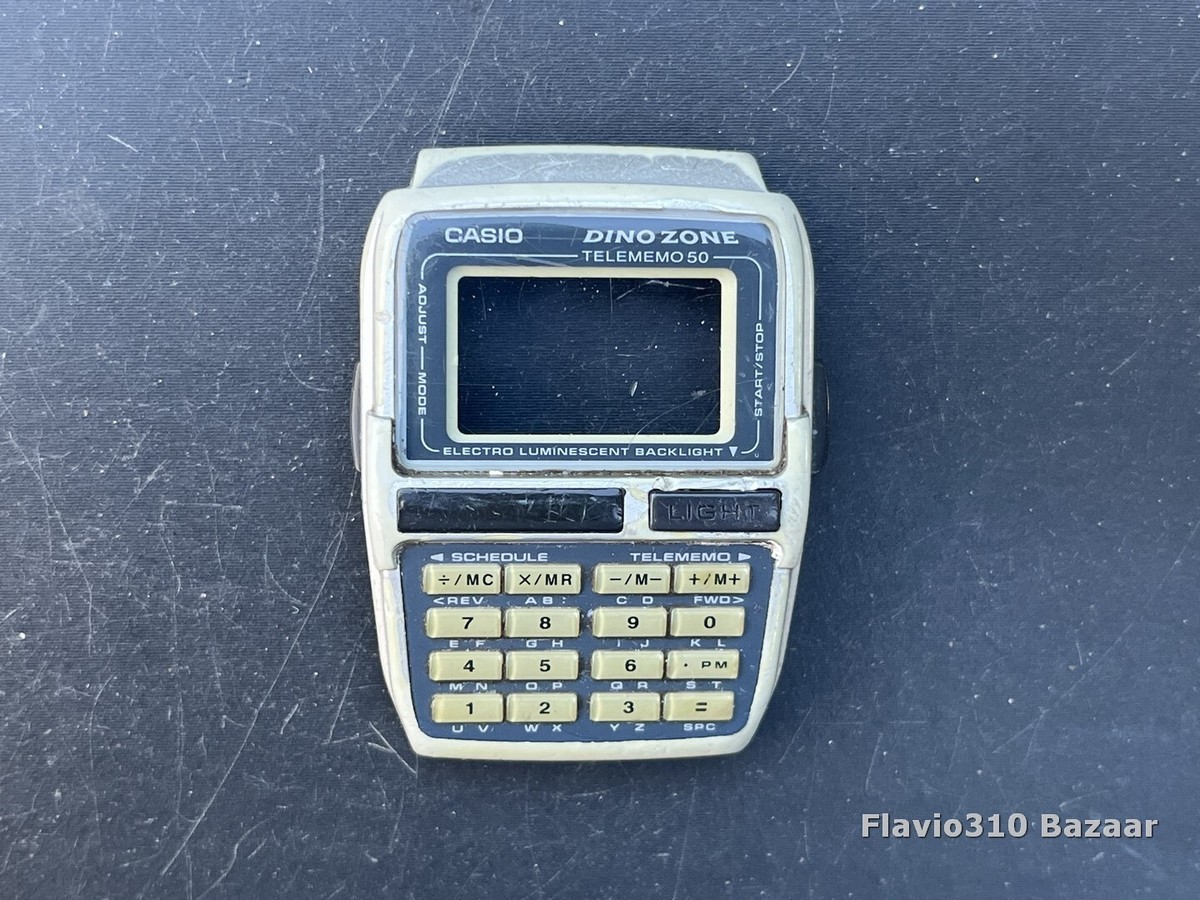 1995's CASIO DBC-63 DINO ZONE デジタル時計 Rare & Authentic CASIO DBC-63 Data Bank DINO ZONE - Faded