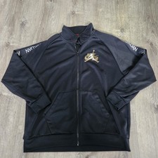 Nike Air Jordan Jumpman Classic Tricot Warmup Track Jacket Men's XL Black Gold